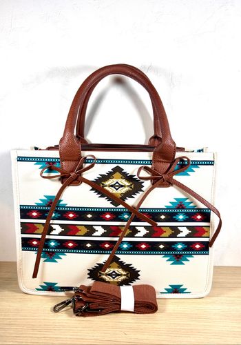Grand sac neuf aux inspirations amérindiennes tendance ethnique western