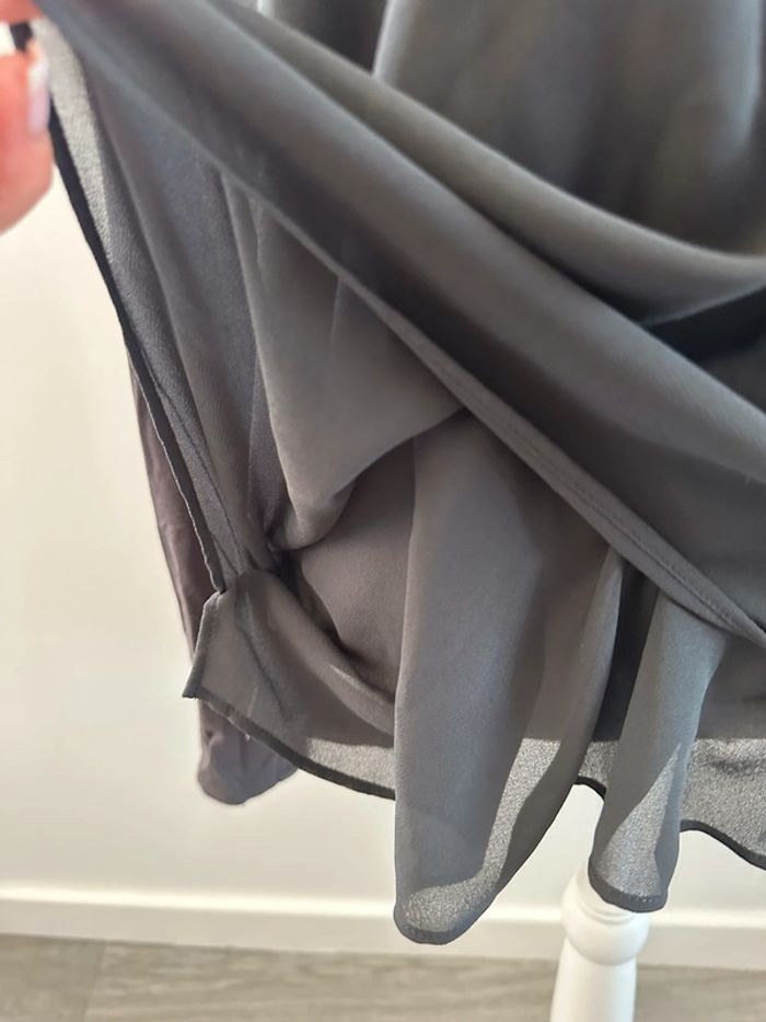 Blouse bi matière grise Milano Italy TXL 42 - photo numéro 4