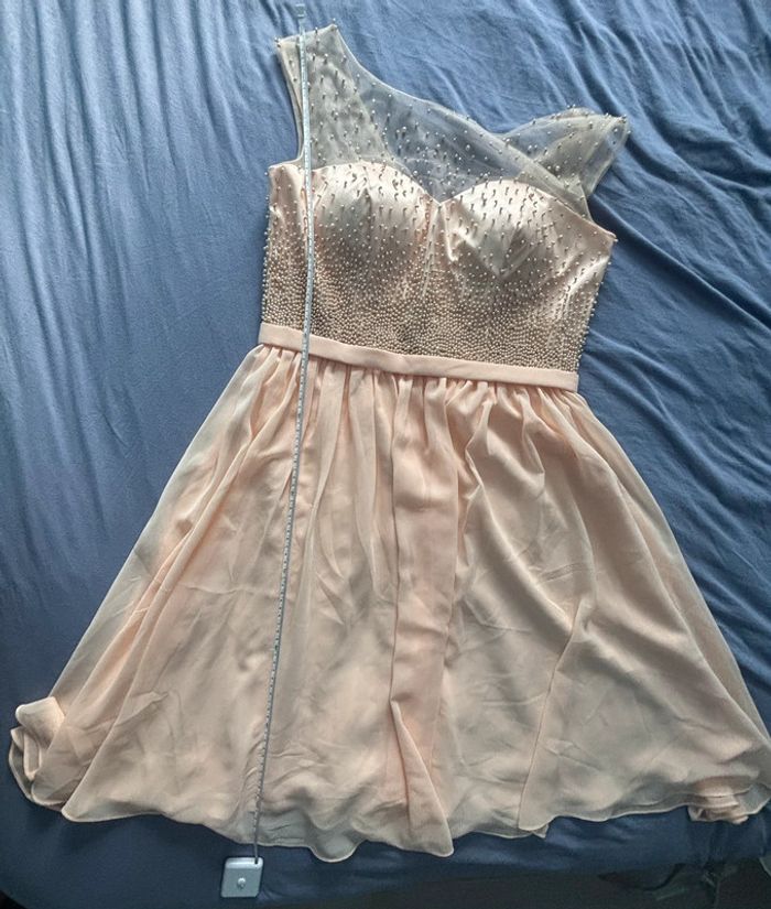 Robe cocktail  / soirée / baptême femme abricot 44 - photo numéro 13