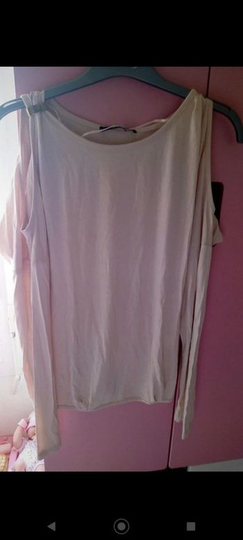 Tee-shirt épaules dénudées et strass Mim