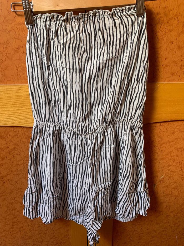 Combishort bustier motif zèbre
