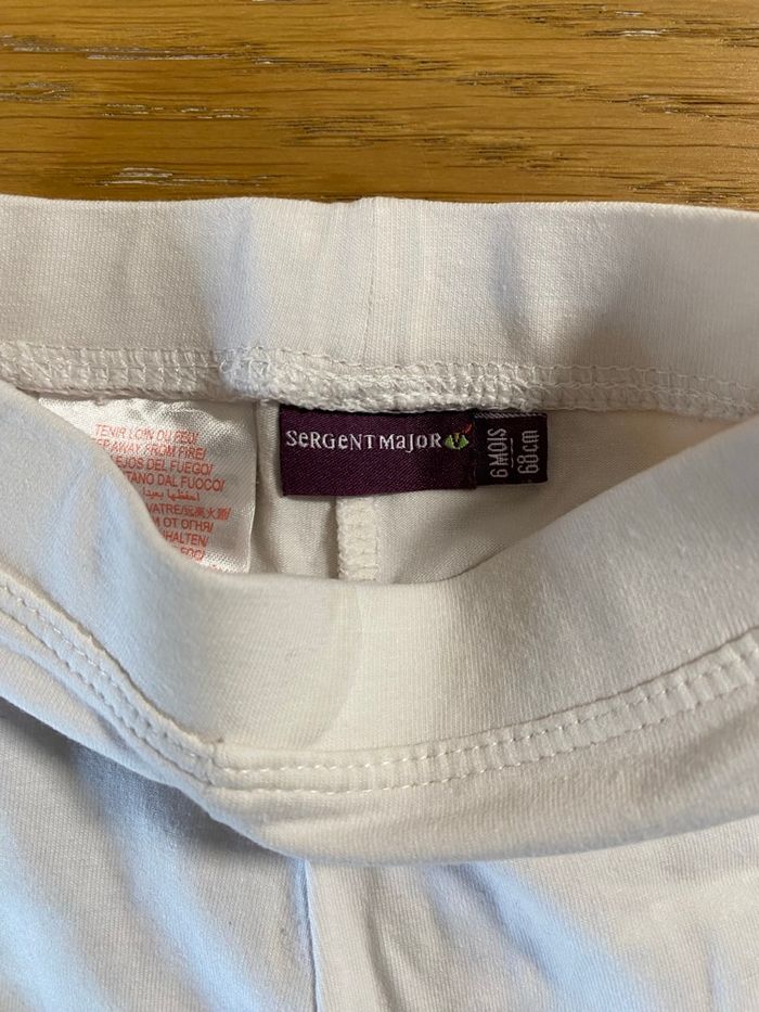 Sergent Major Legging blanc Taille 6 mois - photo numéro 3