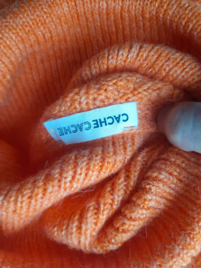 Très beau pull orange neuf avec étiquette 🏷 - photo numéro 2