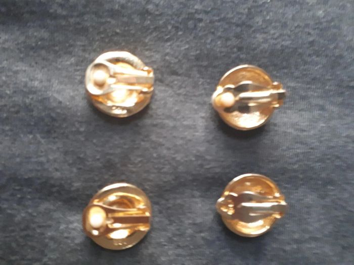 Lot , 2 Boucles d'oreilles plaqué or - photo numéro 4