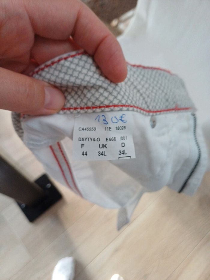 Pantalon blanc velour côtelée léger T42 neuf - photo numéro 6
