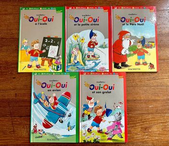 Lot de 5 livres Oui-Oui albums vintage bibliothèque hachette des petits bd