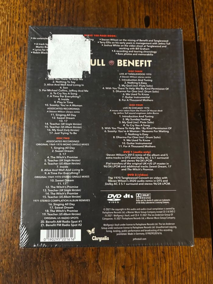 Rare coffret 4 CD 2 DVD Jethro Tull Benefit 50e anniversaire neuf sous blister - photo numéro 2