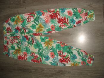 PANTALON FLUIDE A FLEURS "KEAWA" - TAILLE L - n°02