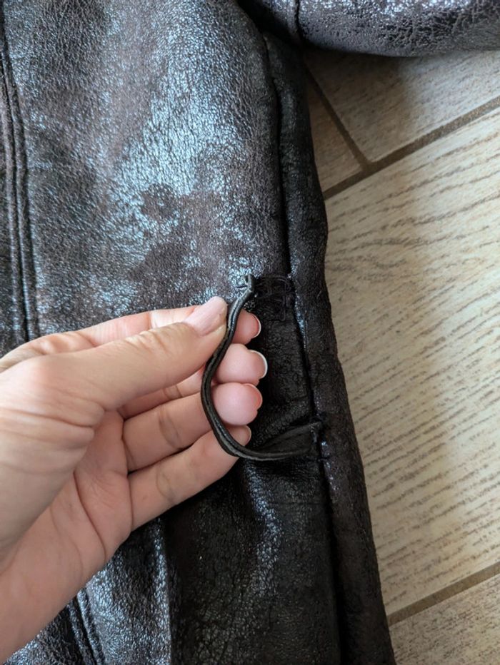 Blouson aviateur en cuir La fée Maraboutée - photo numéro 5