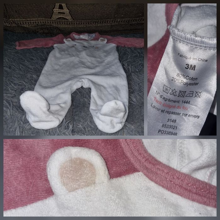Lot grenouillères et pantalon pyjama 3mois - photo numéro 3