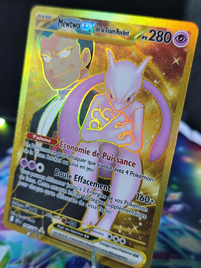 Carte pokémon neuve 🇨🇵 MewTwo Ex de la team rocket 240/182 - photo numéro 3