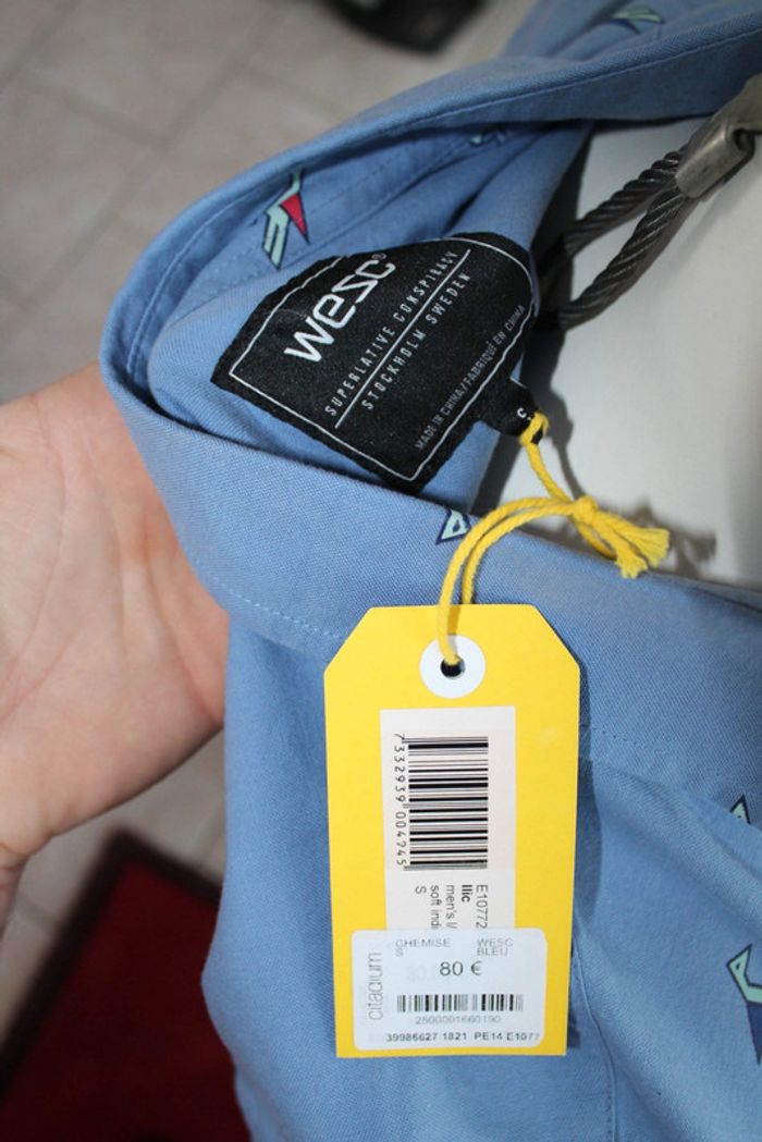 Chemise Wesc motifs bleu - photo numéro 2