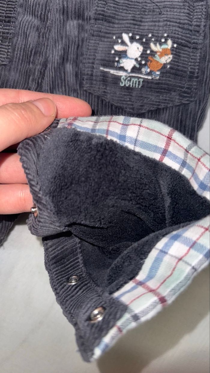 Salopette bébé en velours Sergent Major 6mois - photo numéro 10