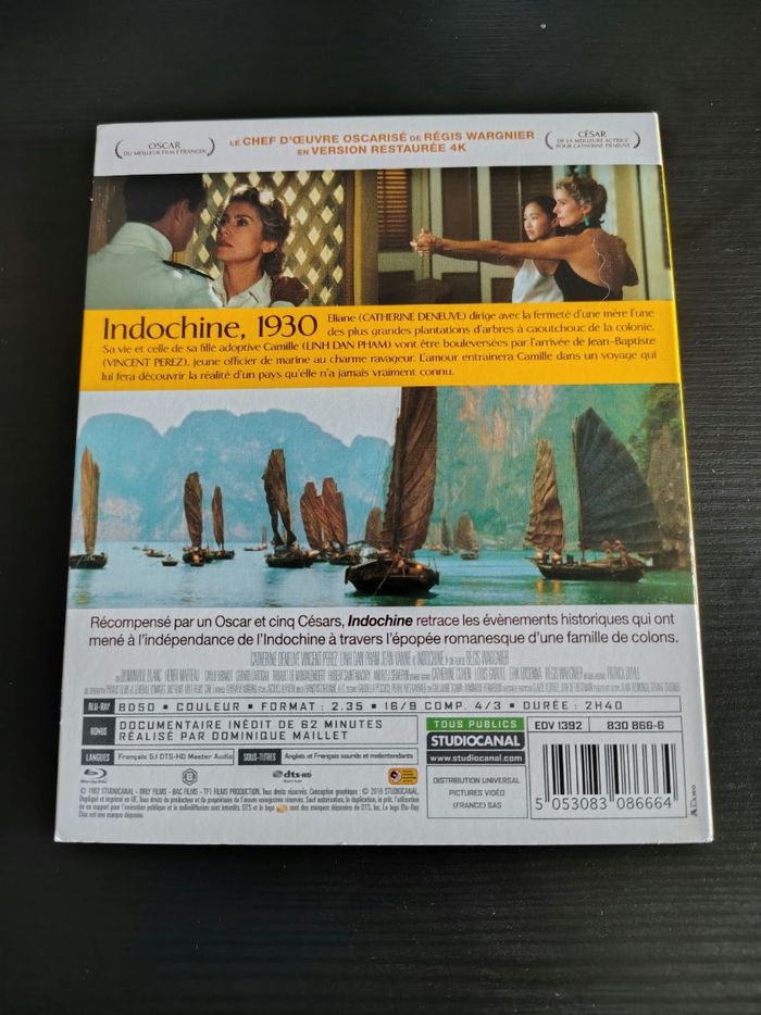 Blu ray Indochine Remasterisé 4K (Catherine Deneuve, Vincent Perez, Jean Yanne) - photo numéro 2