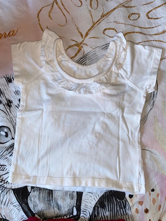 Ensemble t-shirt et short en velours, taille 9 mois, marque Vertbaudet et Tape à l’œil. - photo numéro 6