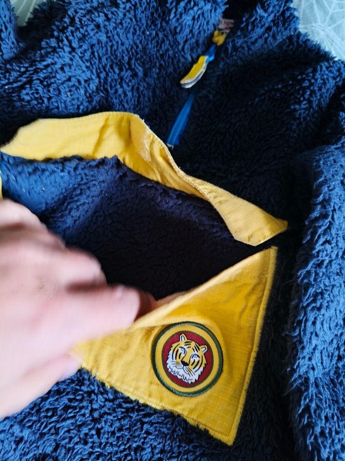 Pull polaire chaud dpam 2 ans marine et jaune - photo numéro 2
