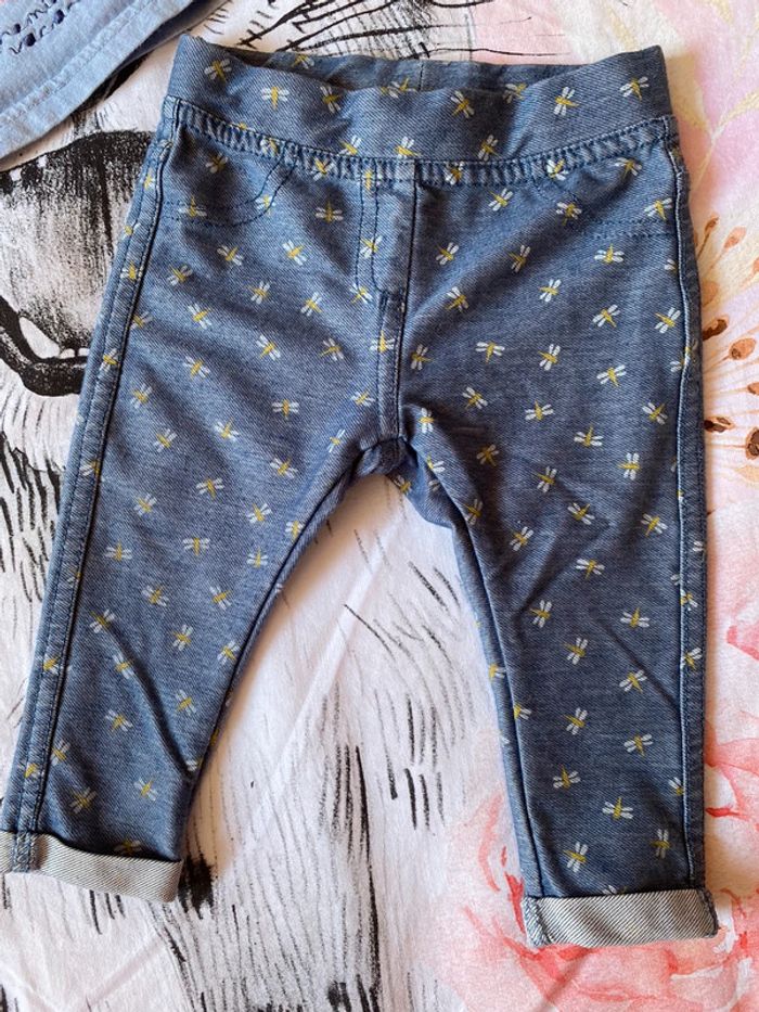 Ensemble haut et legging, taille 9 mois, marque Brioche et Zara. - photo numéro 3