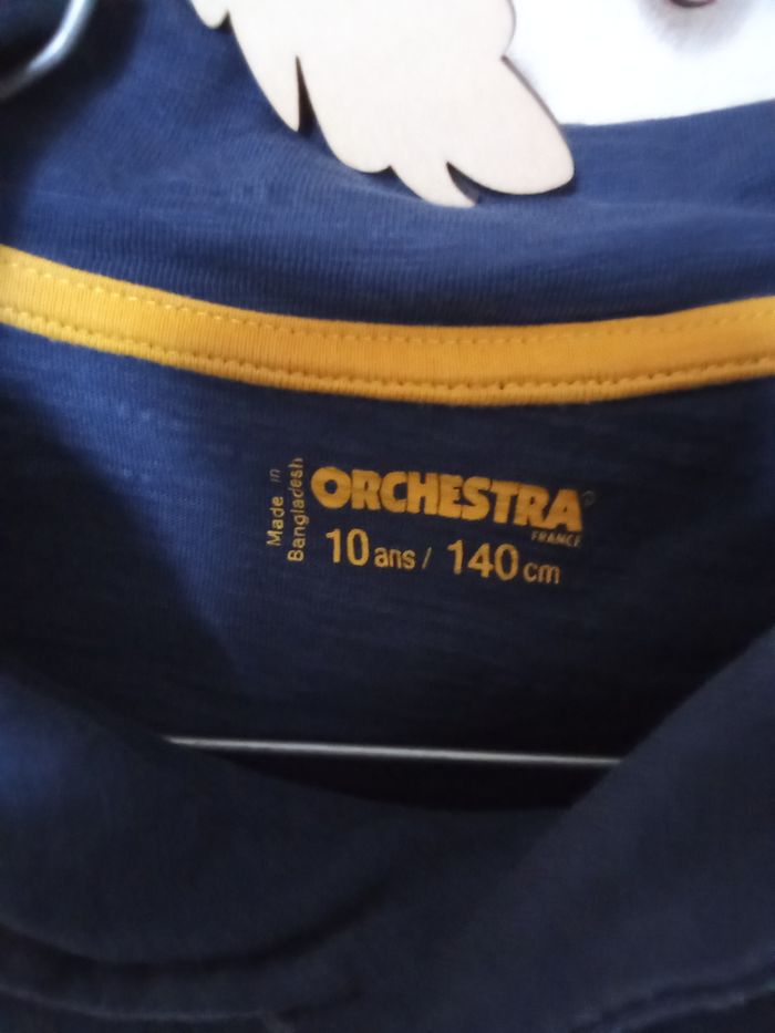 Pull , sweat mi saison garçon marque orchestra 10 ans bleu marine , écriture new York city - photo numéro 4