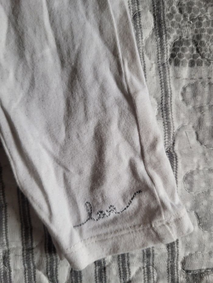 Legging blanc pailleté - photo numéro 2