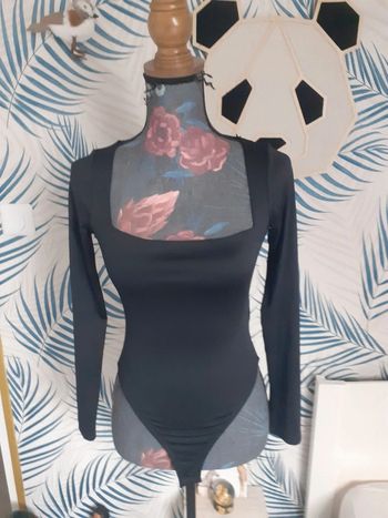 Bodie noir effet satiné Xs