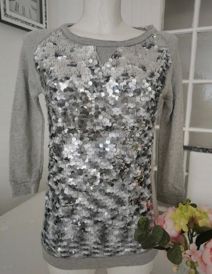 🩶🤍Jolie Pull Sequin Gémo 🩶🤍 - photo numéro 6
