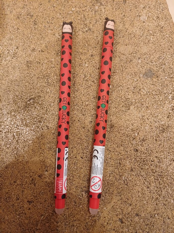 Lot de 2 stylos Legami Coccinelle neufs
