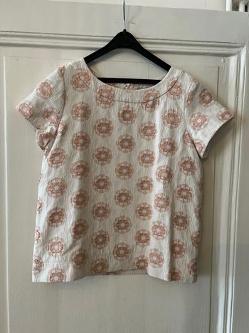 Blouse manches courtes effet jacquard 12 ans - Bonpoint