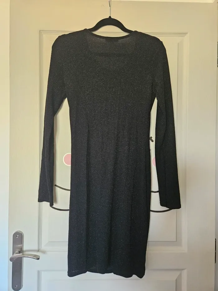 Robe Noire Pailleté Taille L Kiabi - photo numéro 2