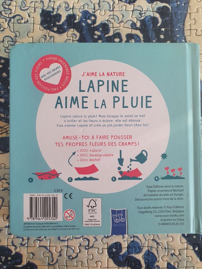 Livre "Lapine aime la pluie" - photo numéro 3