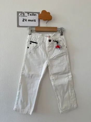 Pantalon blanc - taille 24 mois 🌼