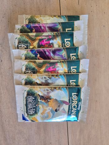 Lorcana lot de 7 boosters L'ile d'Archazia en Francais