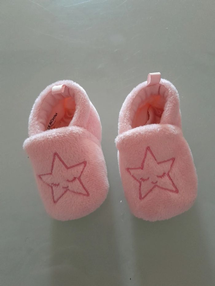 Chausson bébé fille ~0/3 mois