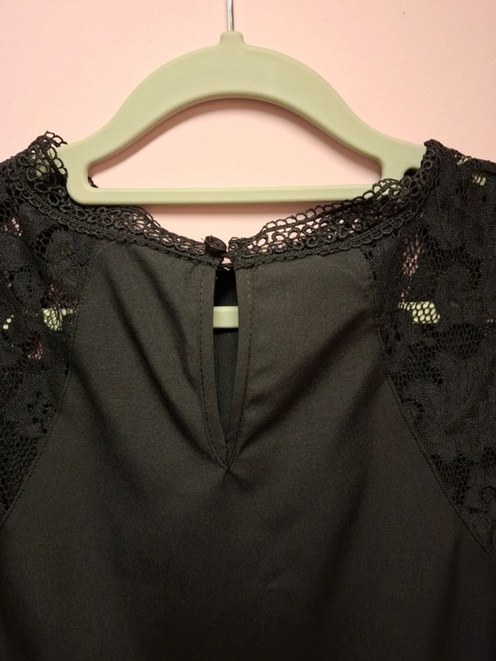 Débardeur noir matière nuisette - photo numéro 4