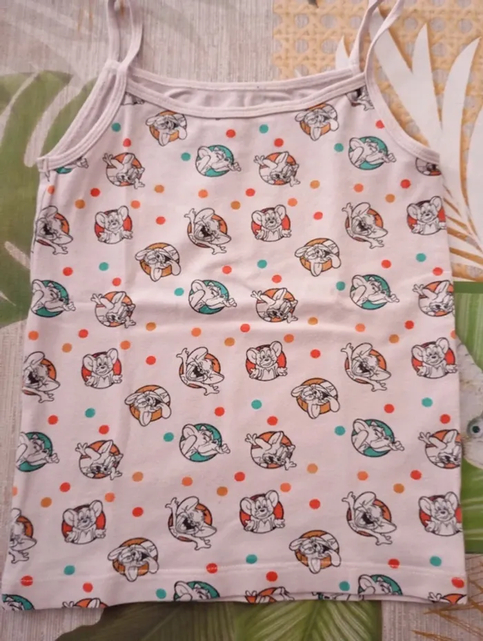 Lot de 10 maillots de corps à petites bretelles Tom et Jerry taille 98/104 - photo numéro 6