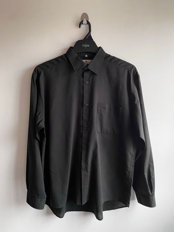 Chemise manches longues noire Pierre Balmain
