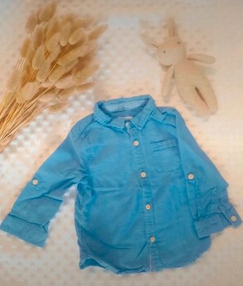 Chemise bleu 12 mois