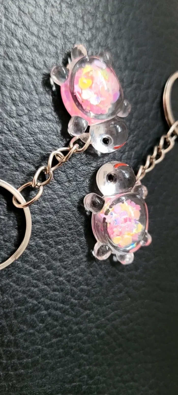 Lot Porte-clés tortue rose - photo numéro 5