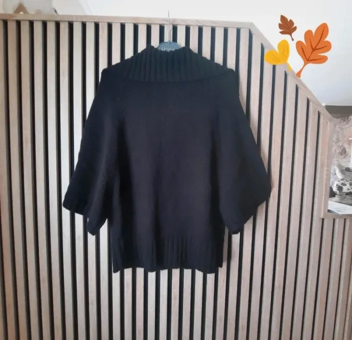 Veste chaude gilet cardigan noir Camaïeu T 38 - photo numéro 8
