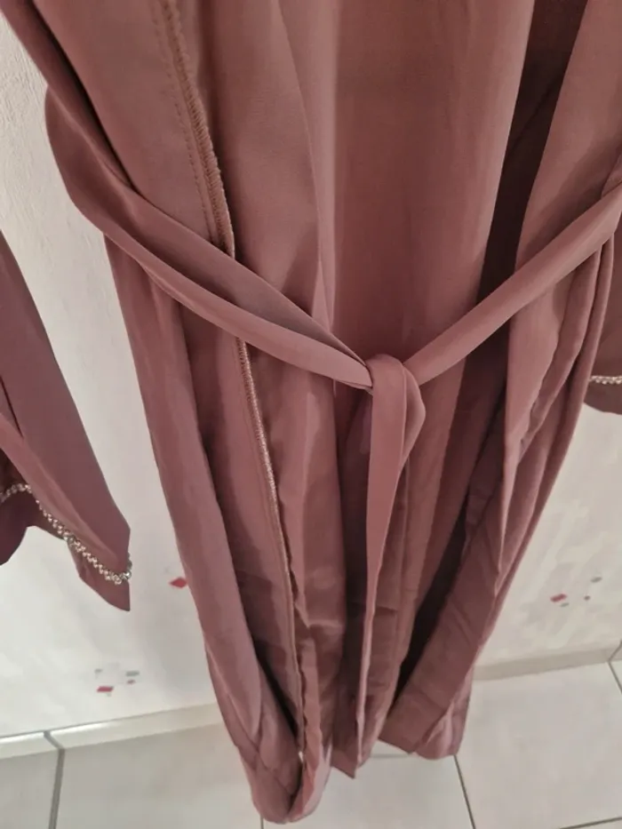 Robe Abaya femme avec ceinture T M - photo numéro 3
