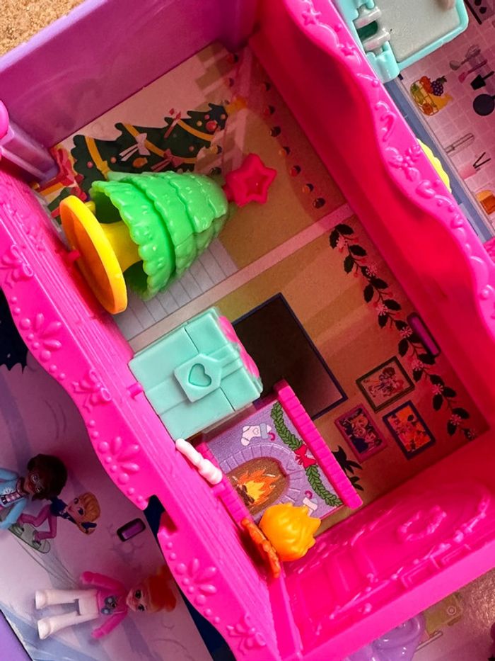 Maison Polly Pocket avec 2 figurines et accessoires en parfait état - photo numéro 9