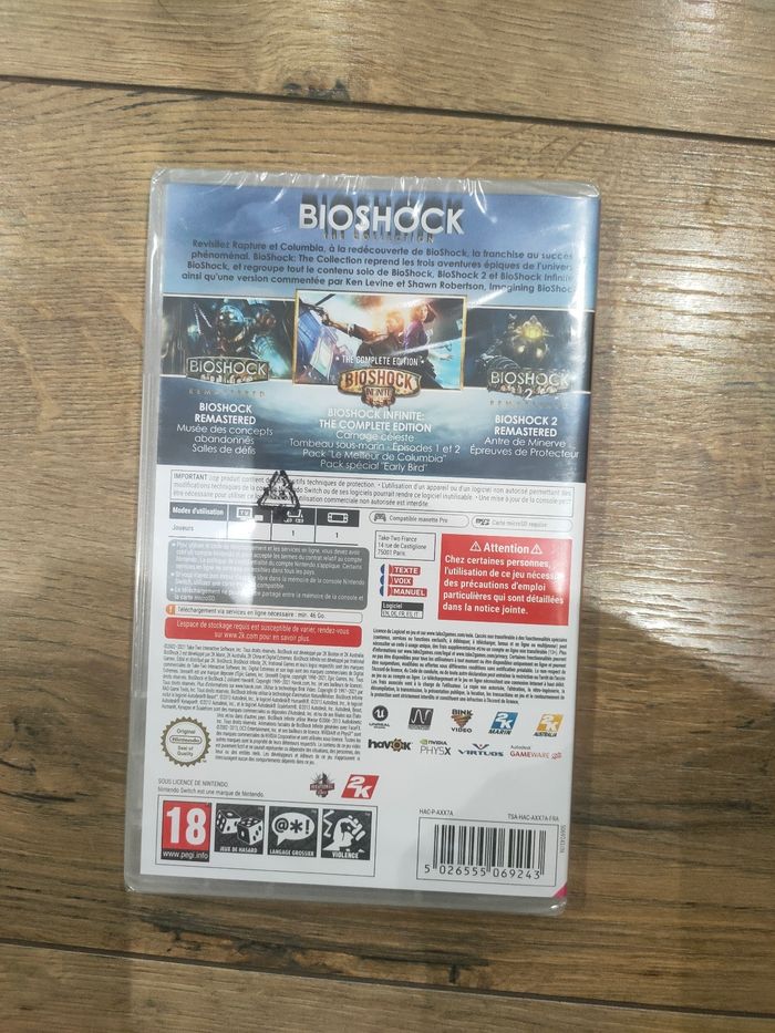 Jeu de nitendo switch BioShock neuf dans son emballage - photo numéro 2