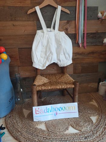 Barboteuse blanche tiboudou 6 mois vintage