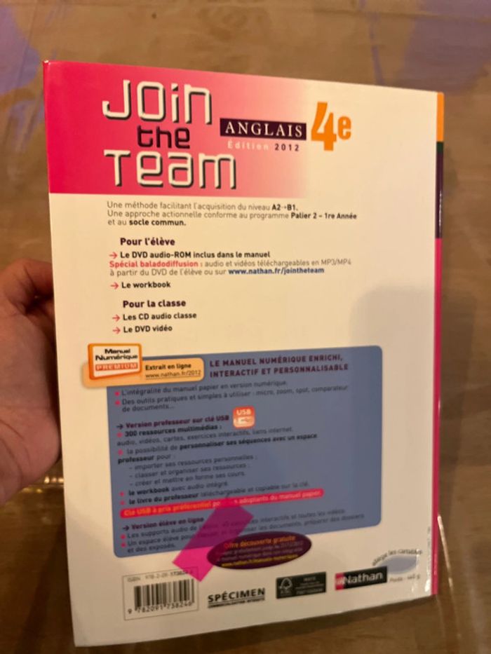 Livre join the team 4e - photo numéro 2
