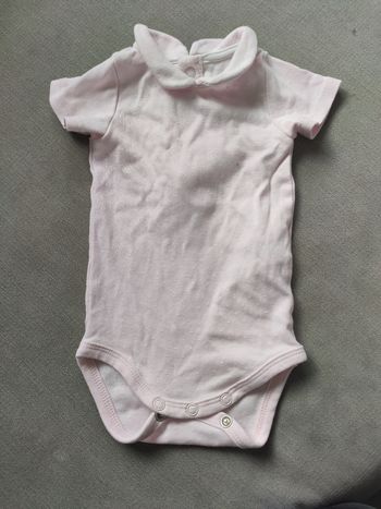 Body manches courtes rose  obaibi 6 mois