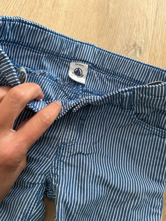 Pantalon rayures petit bateau bébé 18 mois - photo numéro 2