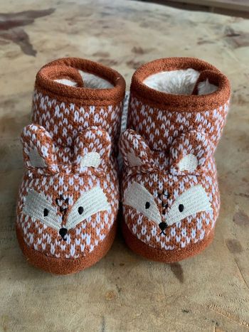 Chaussons marrons renard taille 16/17