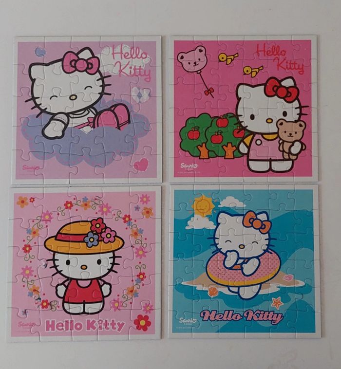 Lot de 4 puzzles Hello Kitty