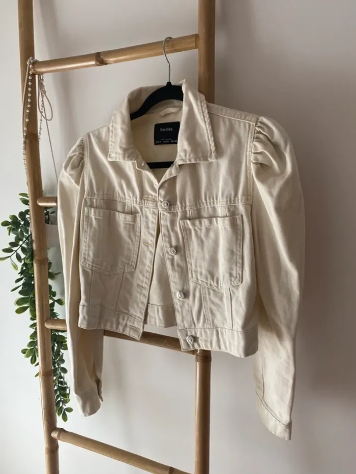 Veste en jean jaune pâle - photo numéro 2