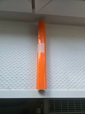 Film adhesif permanent orange pour machine de découpe