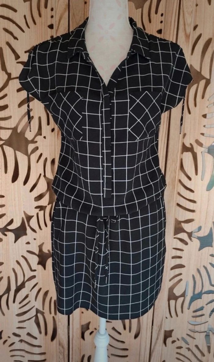Robe à carreaux col chemise T XS Bonobo - photo numéro 2